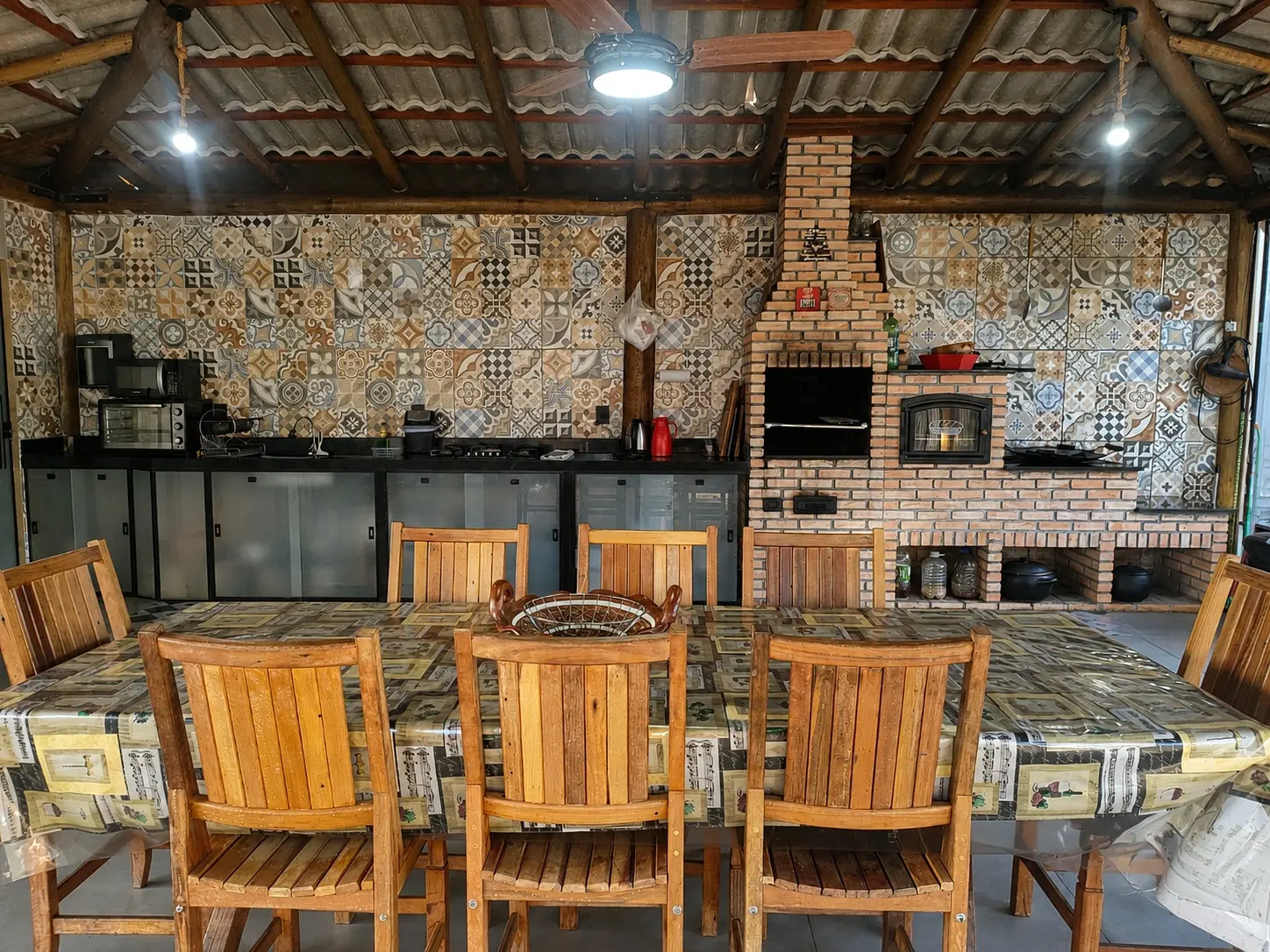 Cozinha ampla e equipada do Recanto Ouro Fino