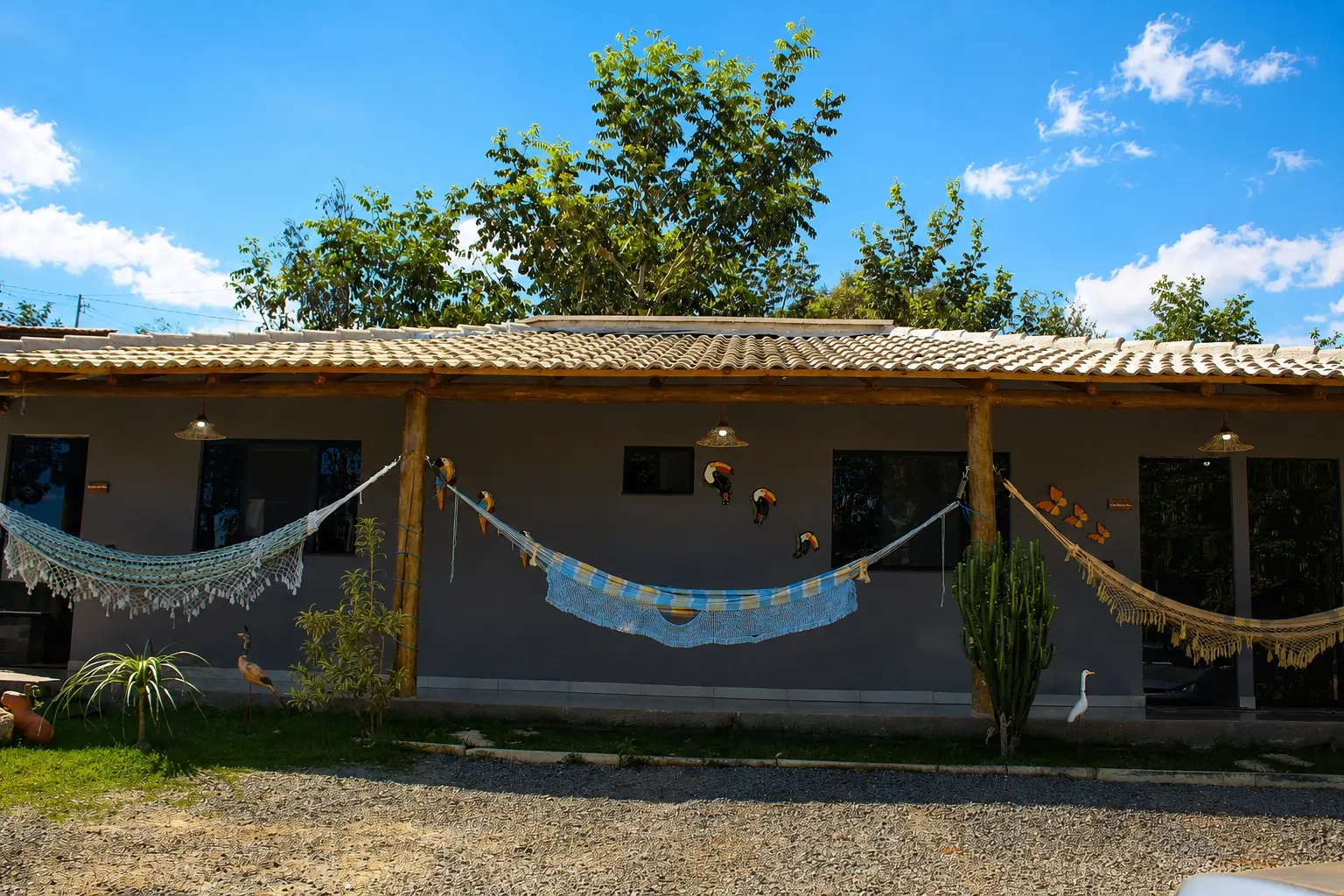 Redes na varanda do Recanto Ouro Fino